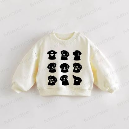 Baby Toddler Dog Print Cream Sweatshirt - Cream - 3-5T - image 1