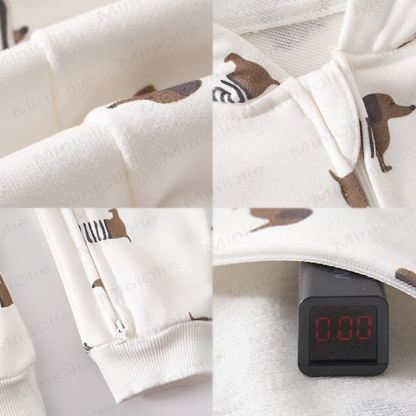 Baby Dinosaur Dachshund Moon Hooded Romper - image 5