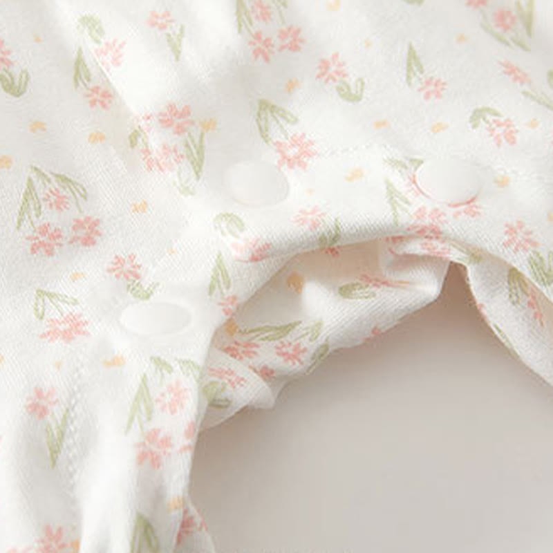 Baby Girl Cherry&Floral Peter Pan Collar Romper - image 5