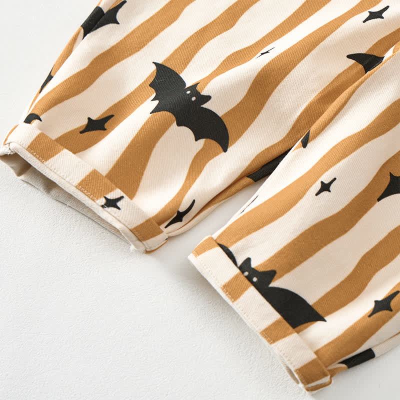 Baby Toddler Bat Striped Overalls - image 7
