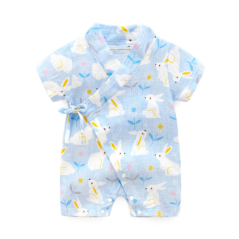 Baby Kimono Romper - Blue Rabbit - 18-24M - image 5