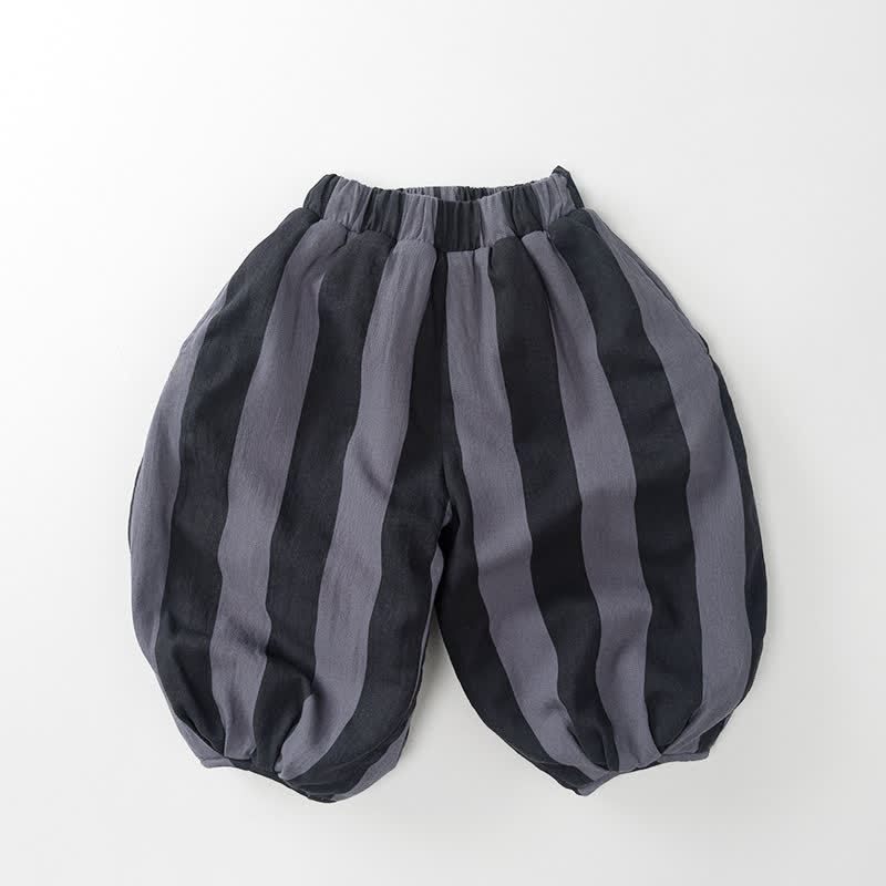 Baby Toddler Stripe Fleece Lined Pants - Grey Stripe - 8Y - image 2