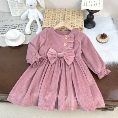 Toddler Corduroy Bow Dress - image 8