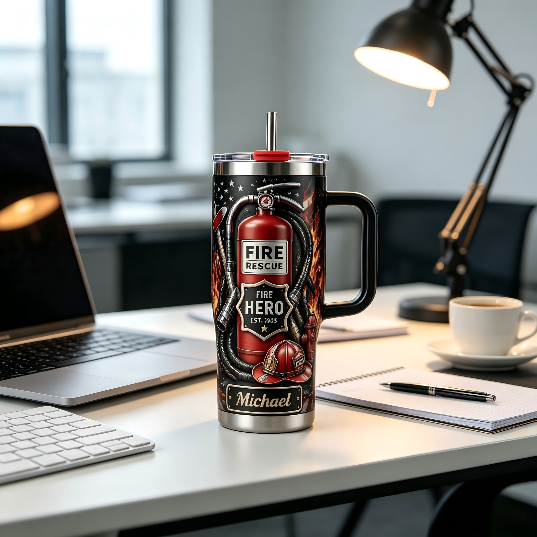 🚒🔥Personalized Firefighter Hero Tumbler ✨