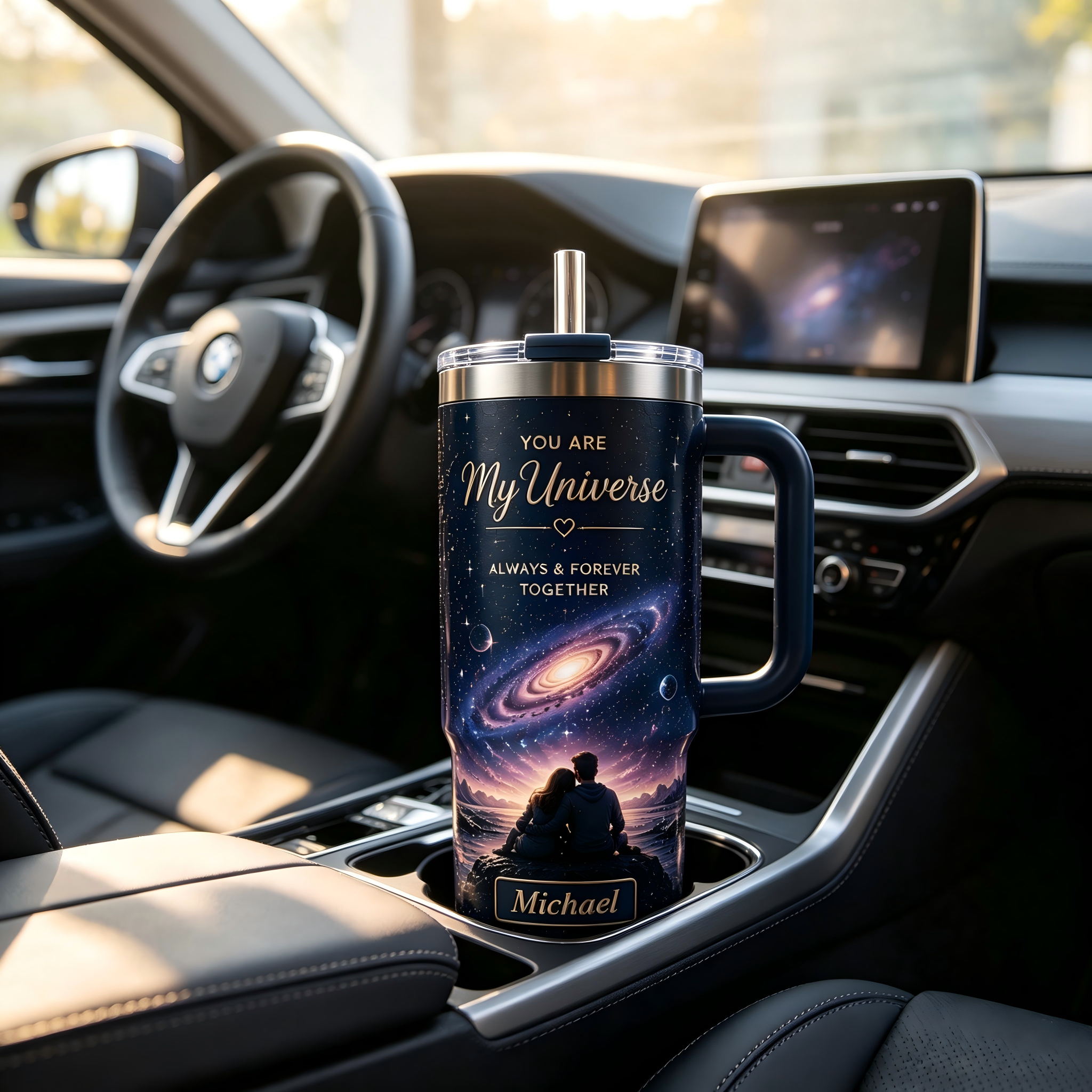 Personalized "You Are My Universe" Couple Galaxy Tumbler 💫🌌