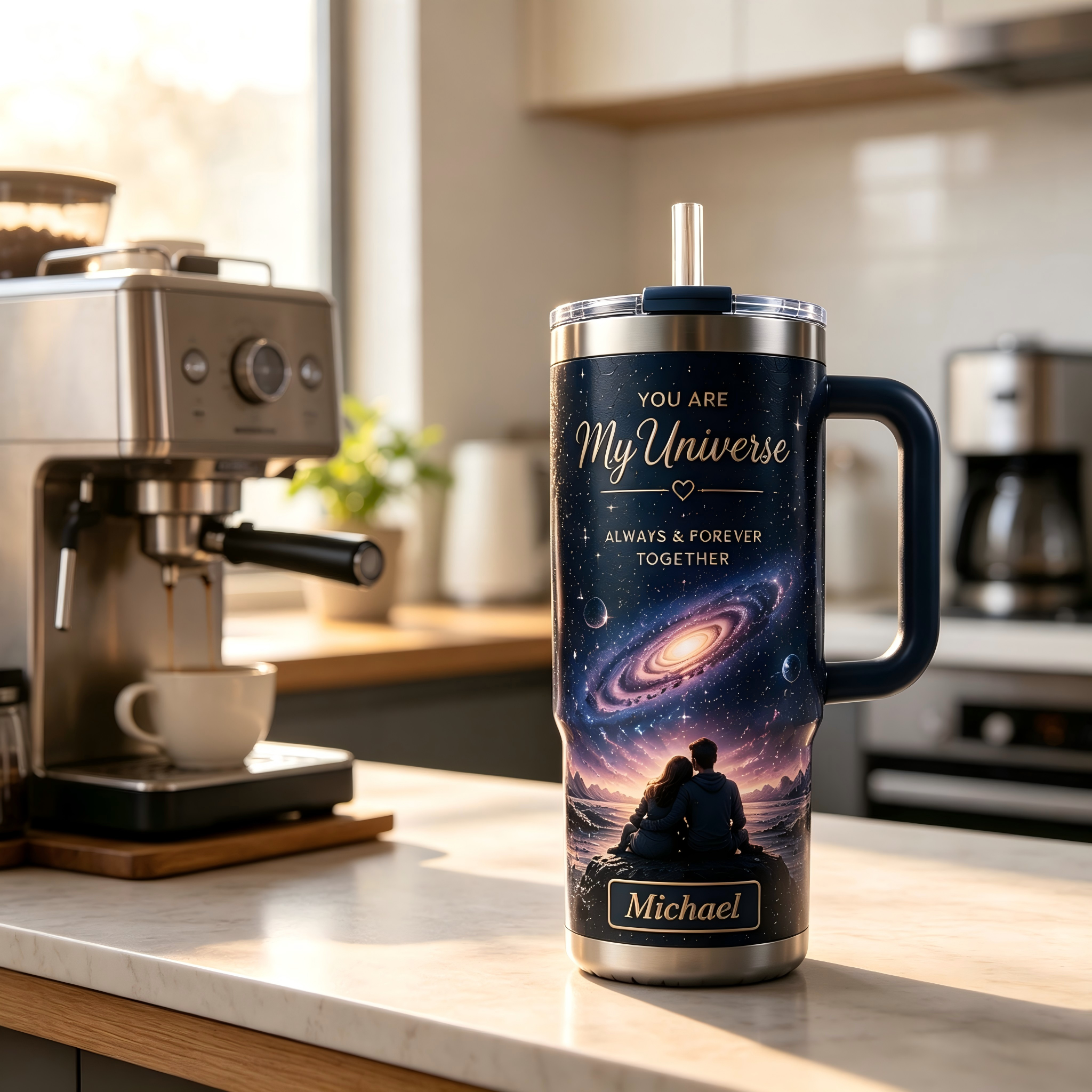 Personalized "You Are My Universe" Couple Galaxy Tumbler 💫🌌