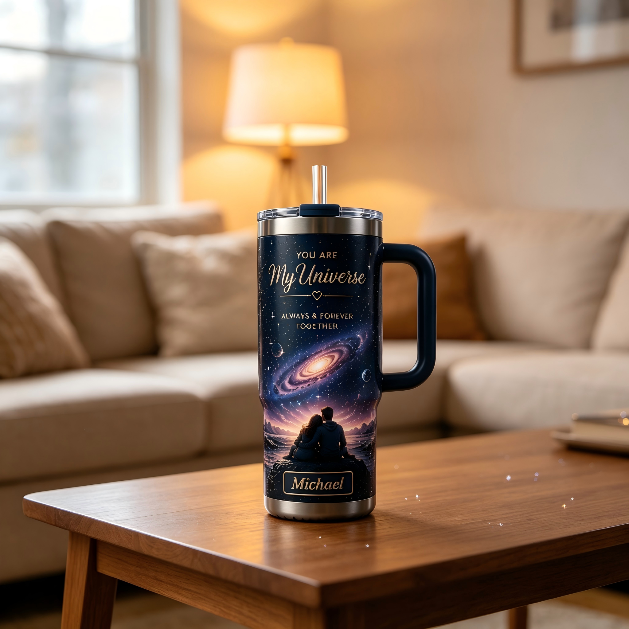 Personalized "You Are My Universe" Couple Galaxy Tumbler 💫🌌