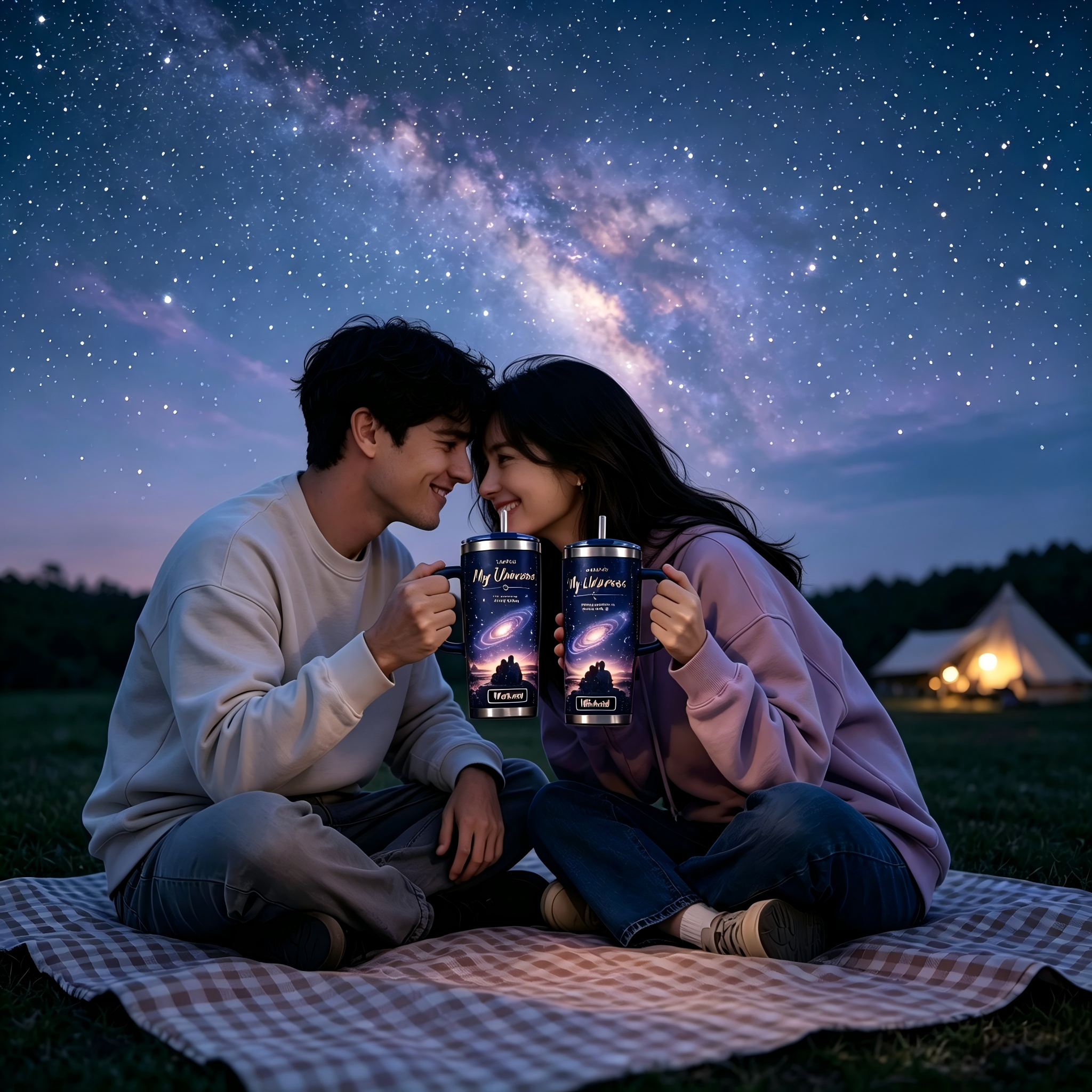 Personalized "You Are My Universe" Couple Galaxy Tumbler 💫🌌