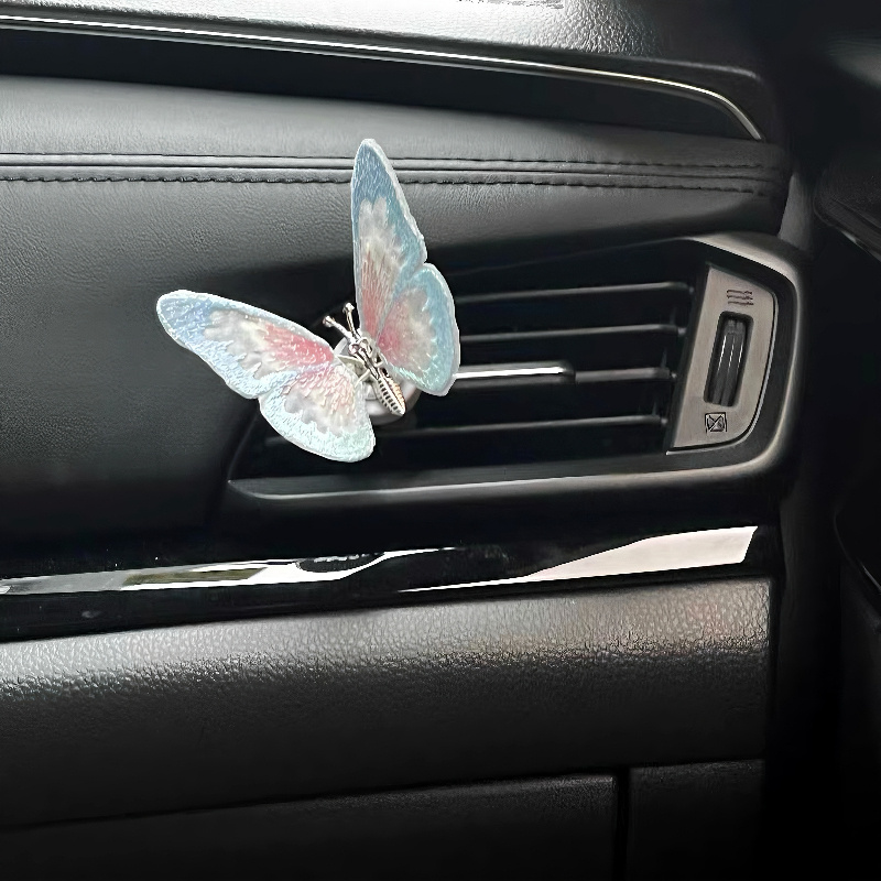 Butterfly Car Accessories for Dashboard, Paste Home Office Desk Decoration, Butterfly Wings Can Swing