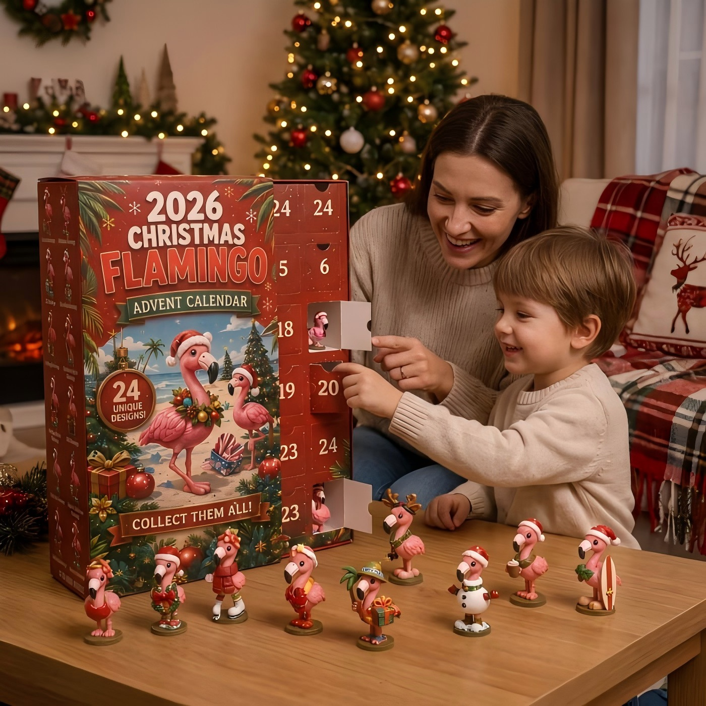 🦩 2026 Christmas Flamingo Advent Calendar – Every Day Brings New Surprises 🎄✨