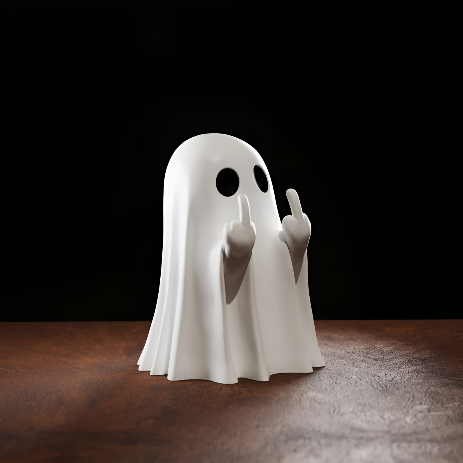 👻✨UNFRIENDLY GHOST 3D PRINTED MIDDLE FINGER