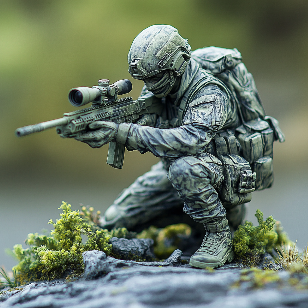 Rifle Soldier Figurine