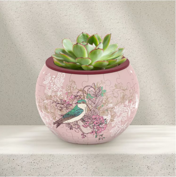 🧩Bird and Flower Puzzle Flowerpot