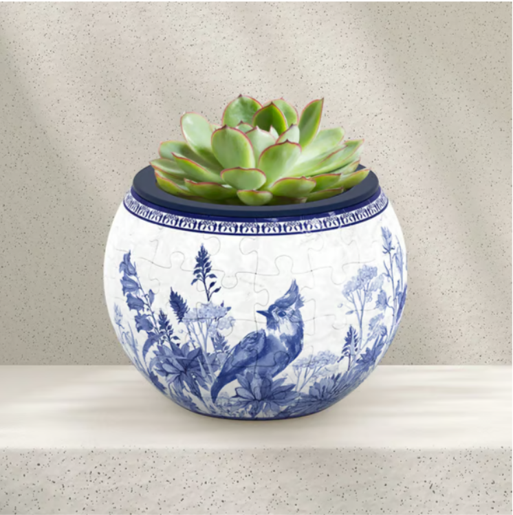 🧩Bird and Flower Puzzle Flowerpot