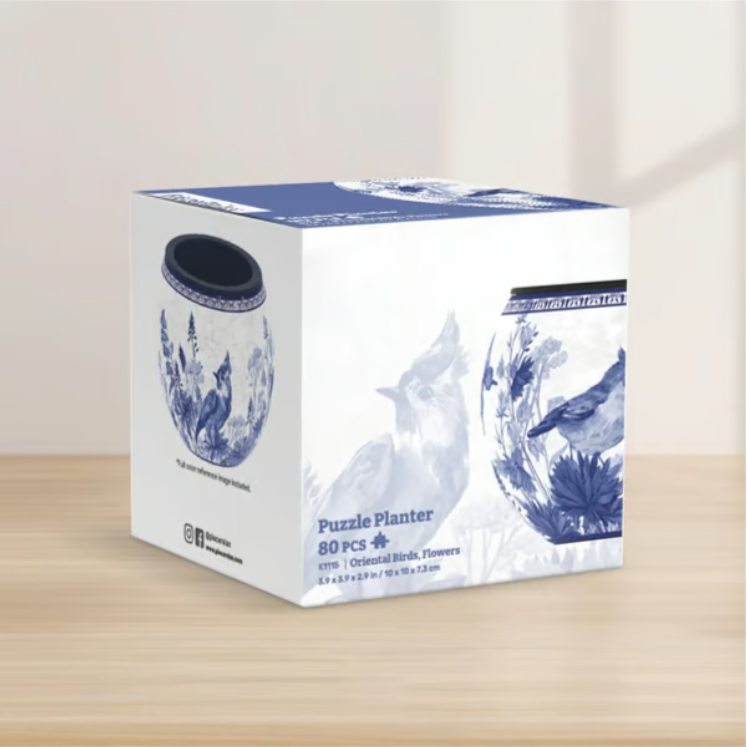 🧩Bird and Flower Puzzle Flowerpot