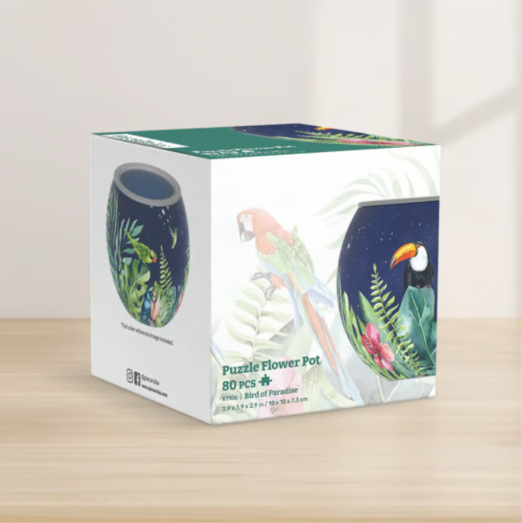 🧩Bird and Flower Puzzle Flowerpot