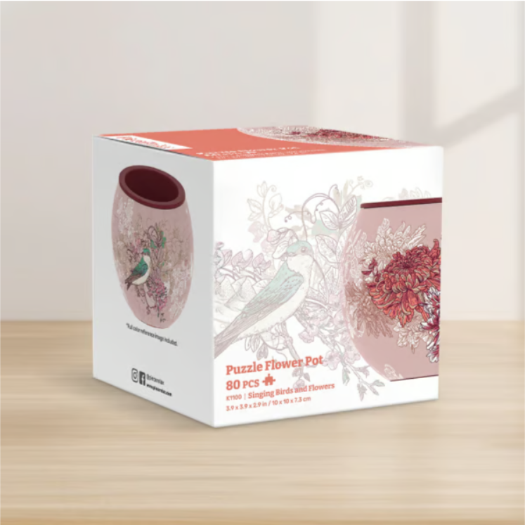 🧩Bird and Flower Puzzle Flowerpot