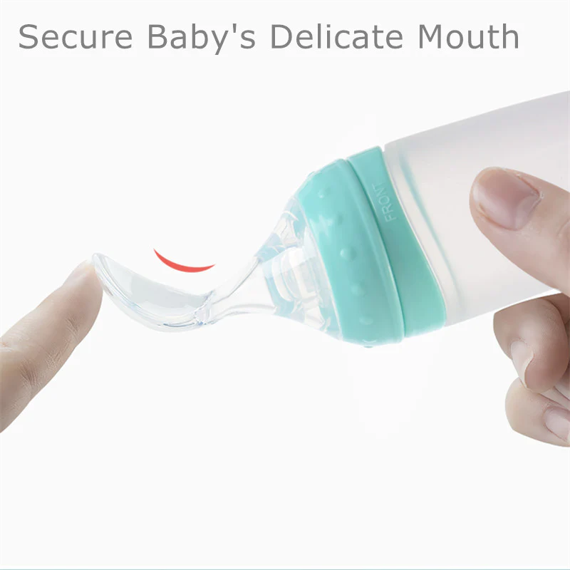 👶Silicone Squeezing Feeding Bottle Spoon🥄