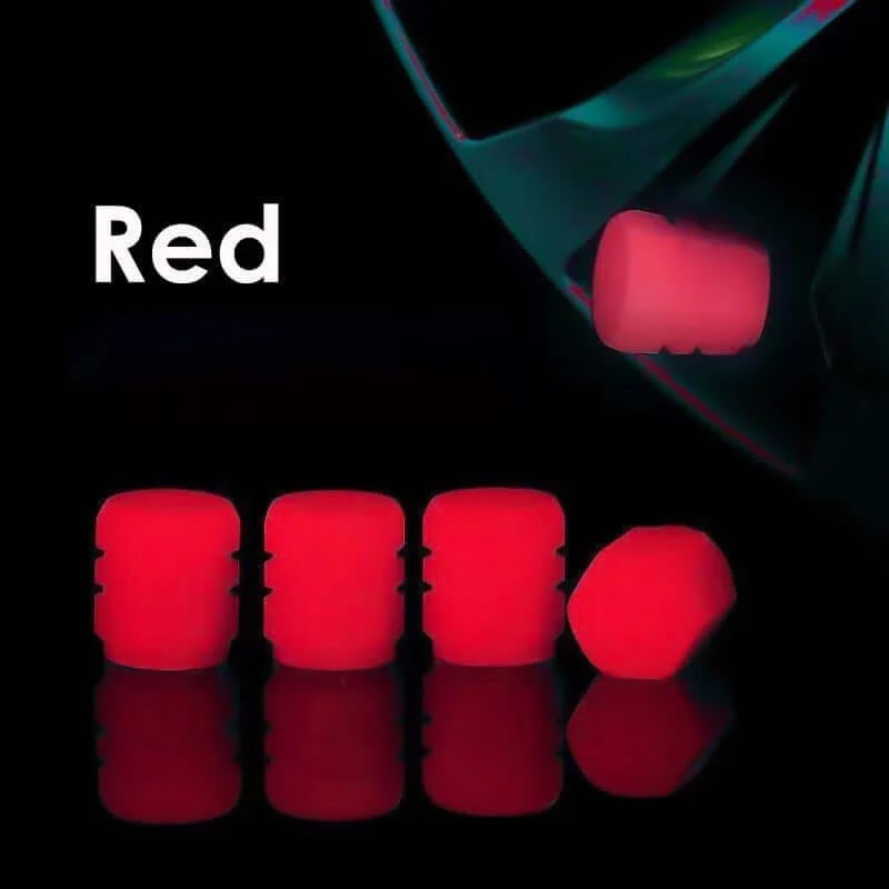 😎Cool Fluorescent Tire Valve Caps-Be the King in the Dark⚡