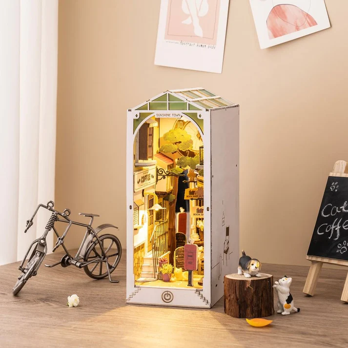 🖐DIY Handmade Wooden Creative Cabin with Lights🏡