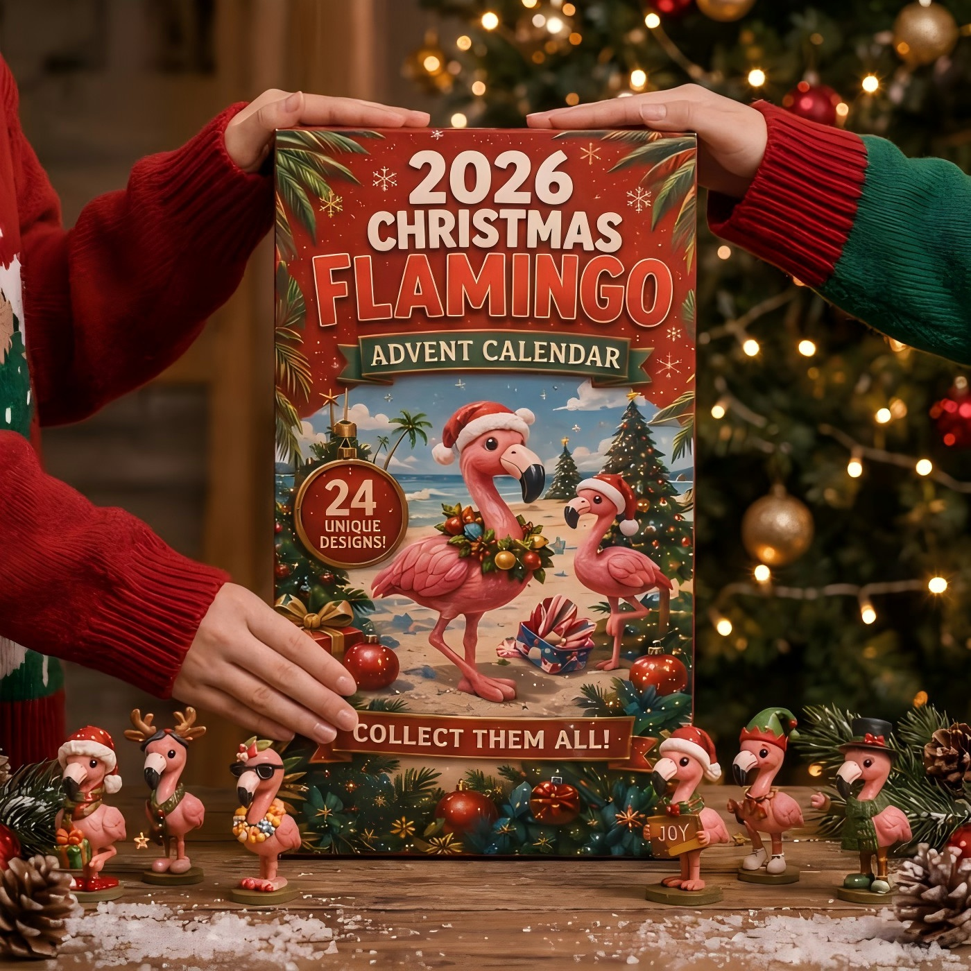 🦩 2026 Christmas Flamingo Advent Calendar – Every Day Brings New Surprises 🎄✨