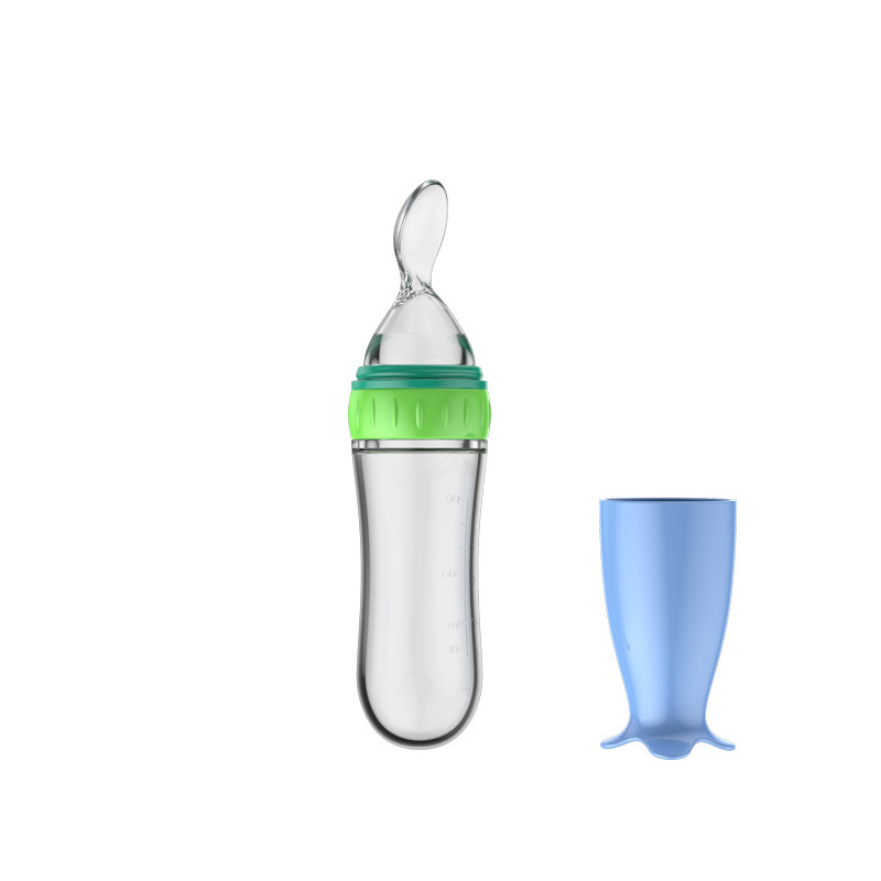 👶Silicone Squeezing Feeding Bottle Spoon🥄
