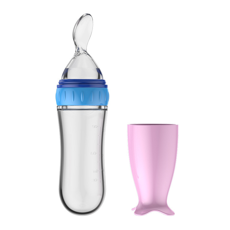 👶Silicone Squeezing Feeding Bottle Spoon🥄