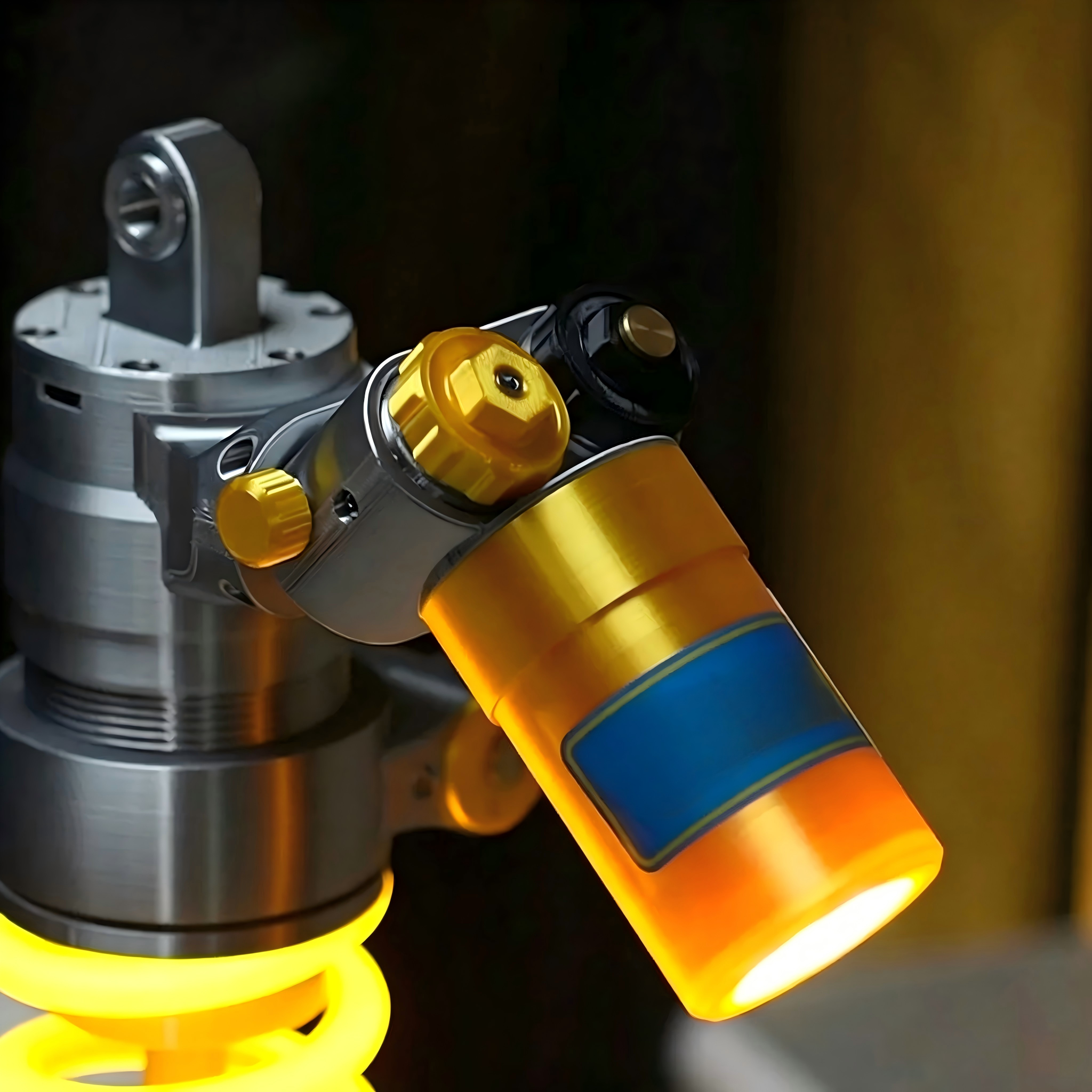 Automotive Shock Absorber Industrial Ambient Desk Lamp | Gear Base Mechanic Themed LED Night Light