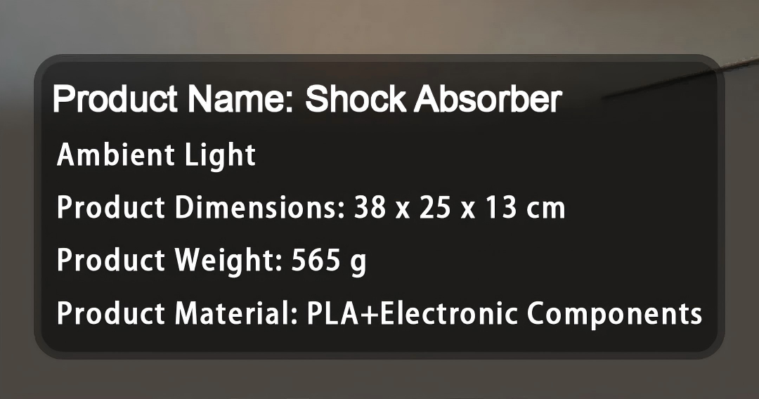 Automotive Shock Absorber Industrial Ambient Desk Lamp | Gear Base Mechanic Themed LED Night Light