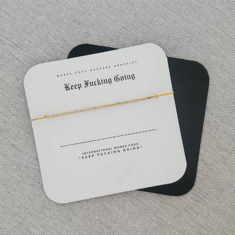 KEEP FUCKING GOING Morse Code Message Bracelet