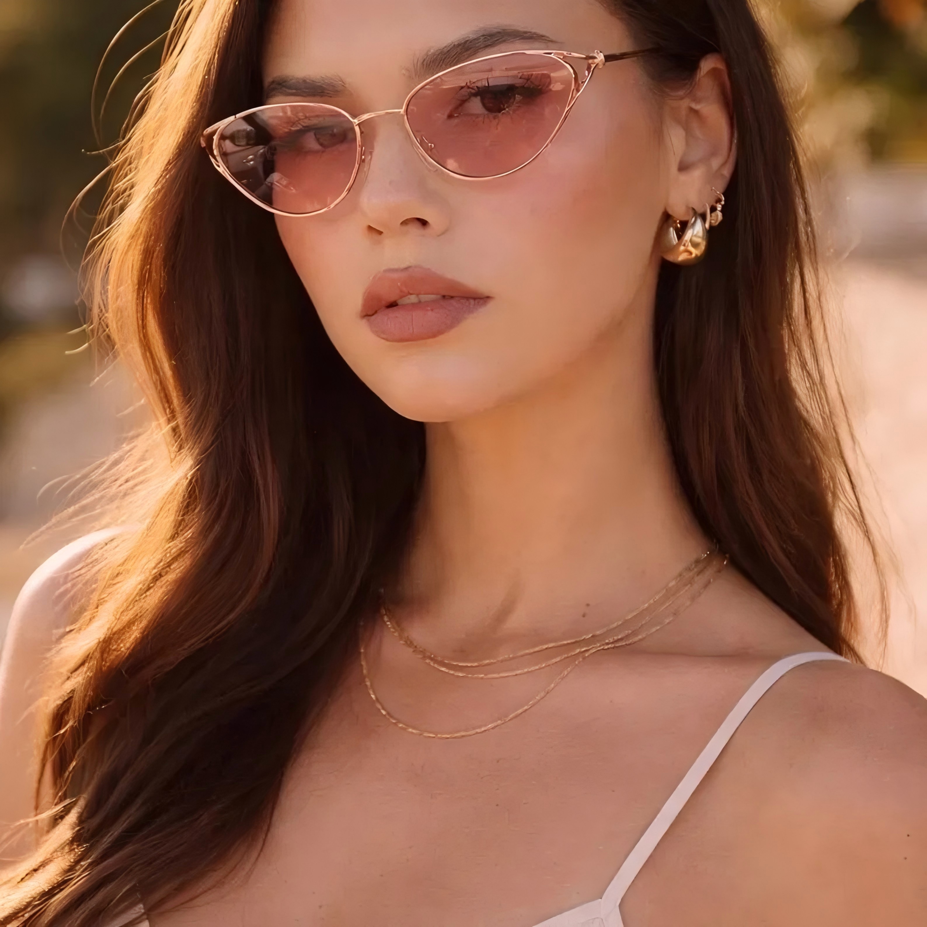 Retro Y2K Thin Frame UV400 Women’s Shades
