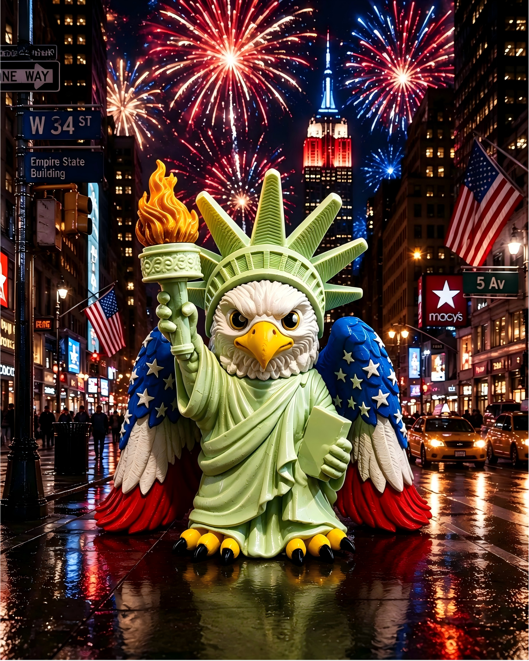 Liberty Eagle Figurine USA 250 Decor