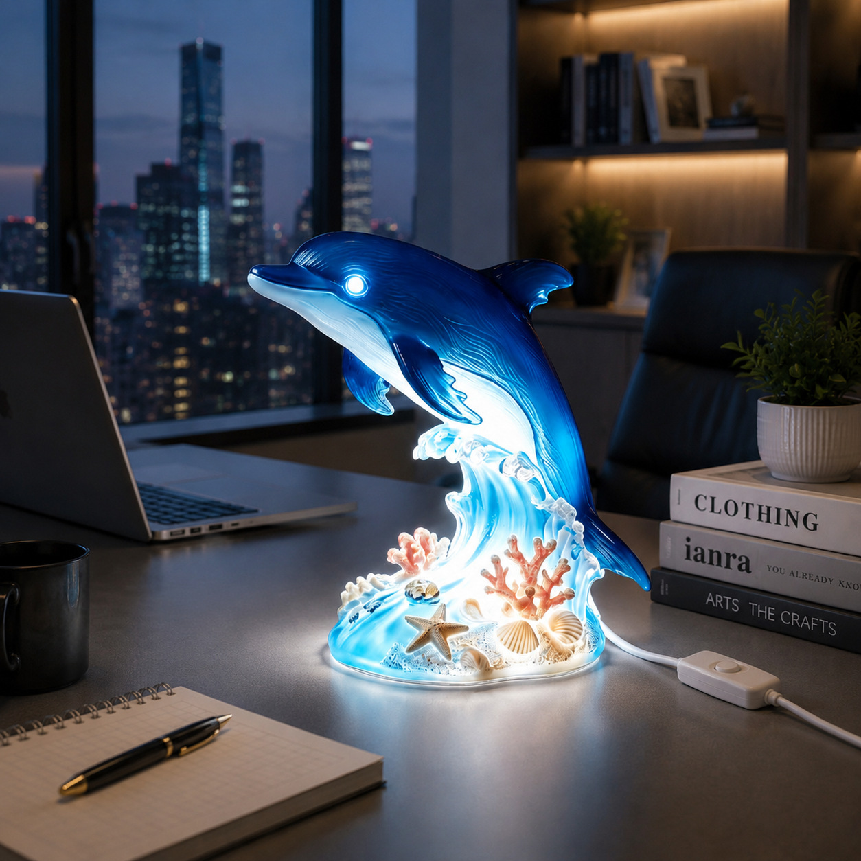🐬🌊Ocean Wave Dolphin LED Table Lamp✨