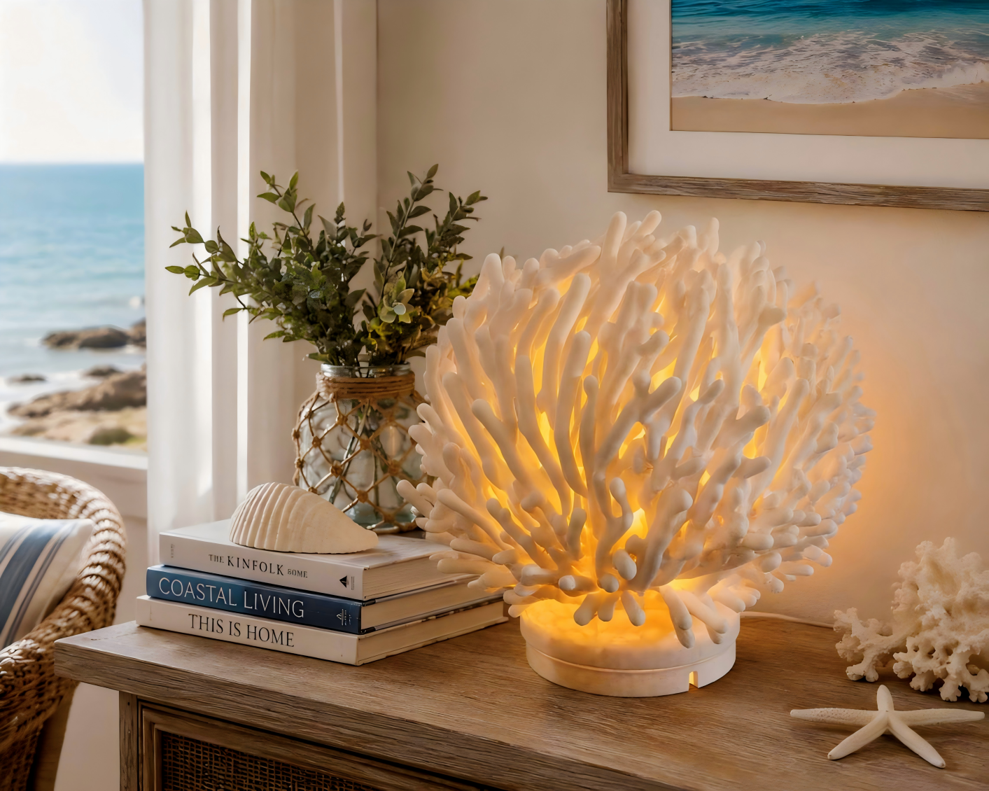 🌊3D Printed Coral Reef LED Table Lamp✨