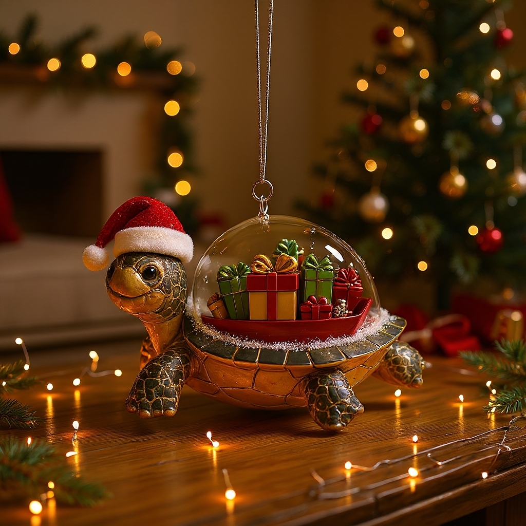 ​​Santa Turtle Ornament