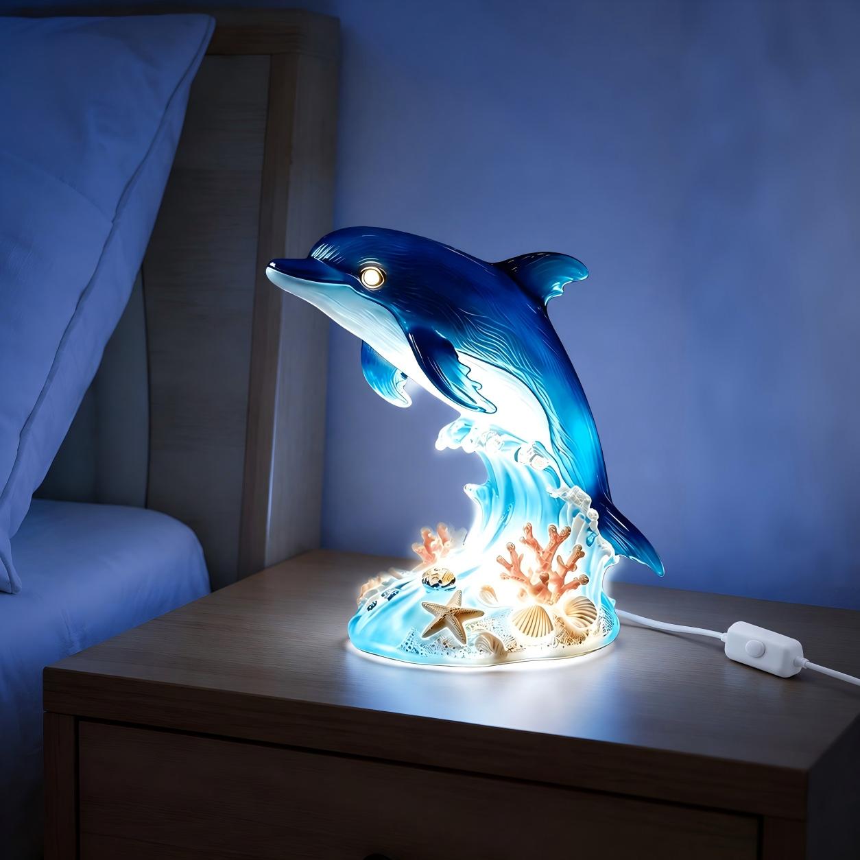 🐬🌊Ocean Wave Dolphin LED Table Lamp✨