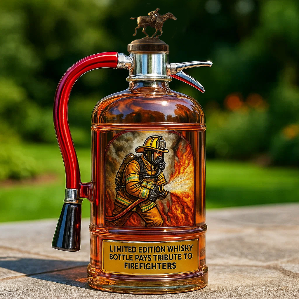 Fire Extinguisher Whisky Bottle Pays Tribute to Firefighters