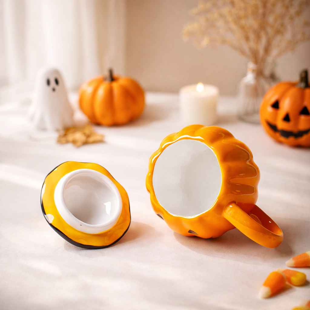 🎃🧙Halloween Pumpkin Witch Hat Ceramic Mug✨
