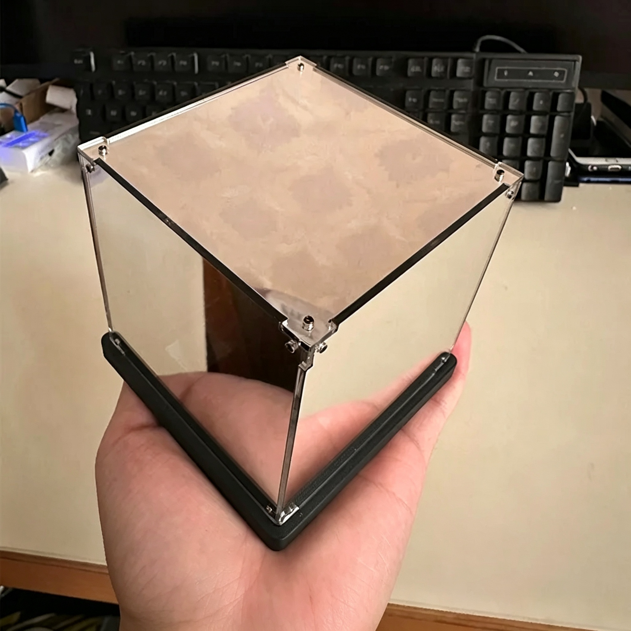 🔲Infinity Mirror Cube LED Table Lamp✨
