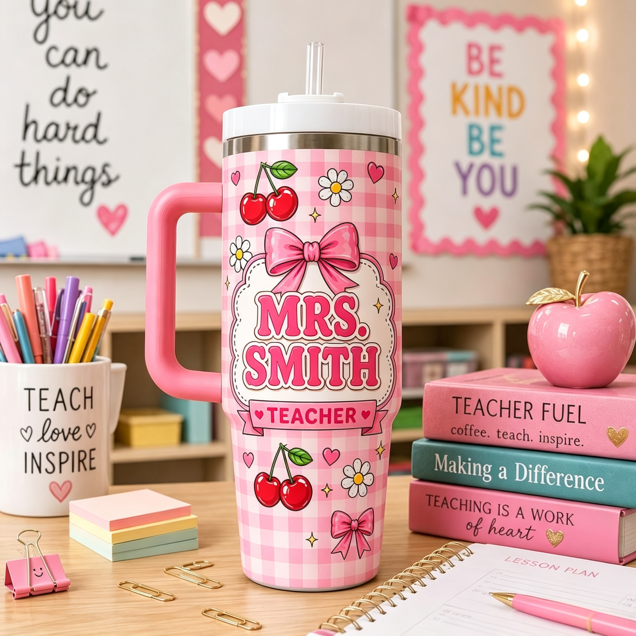 🎀Custom Name Teacher Stainless Steel Tumbler✨