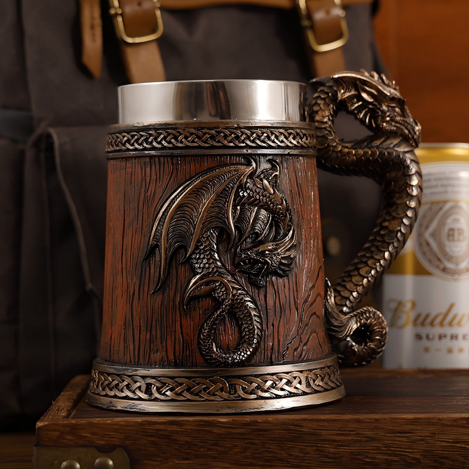 🐉 Dragon Themed Barrel Mug: Forged for Mythology Lovers & Collectors