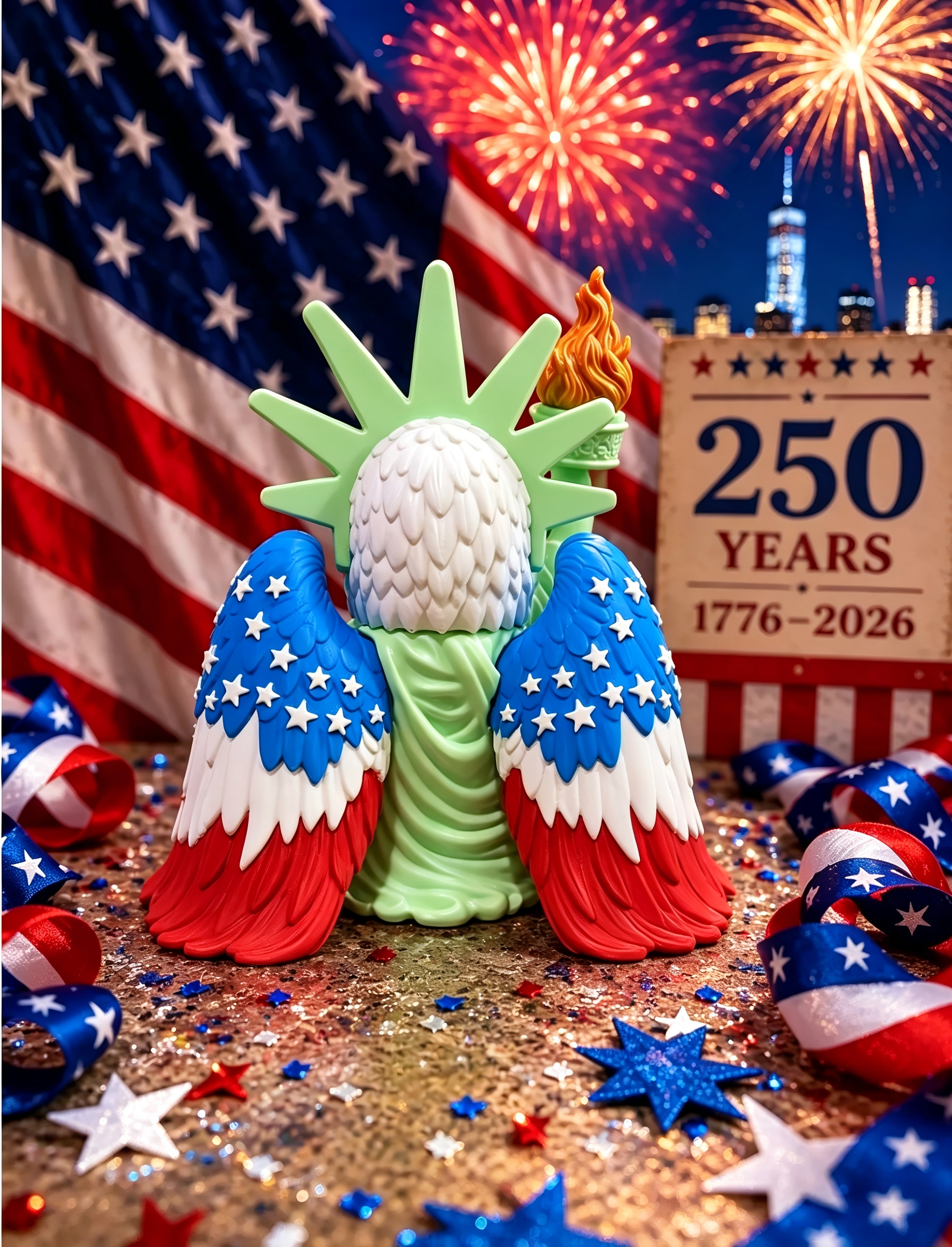 Liberty Eagle Figurine USA 250 Decor