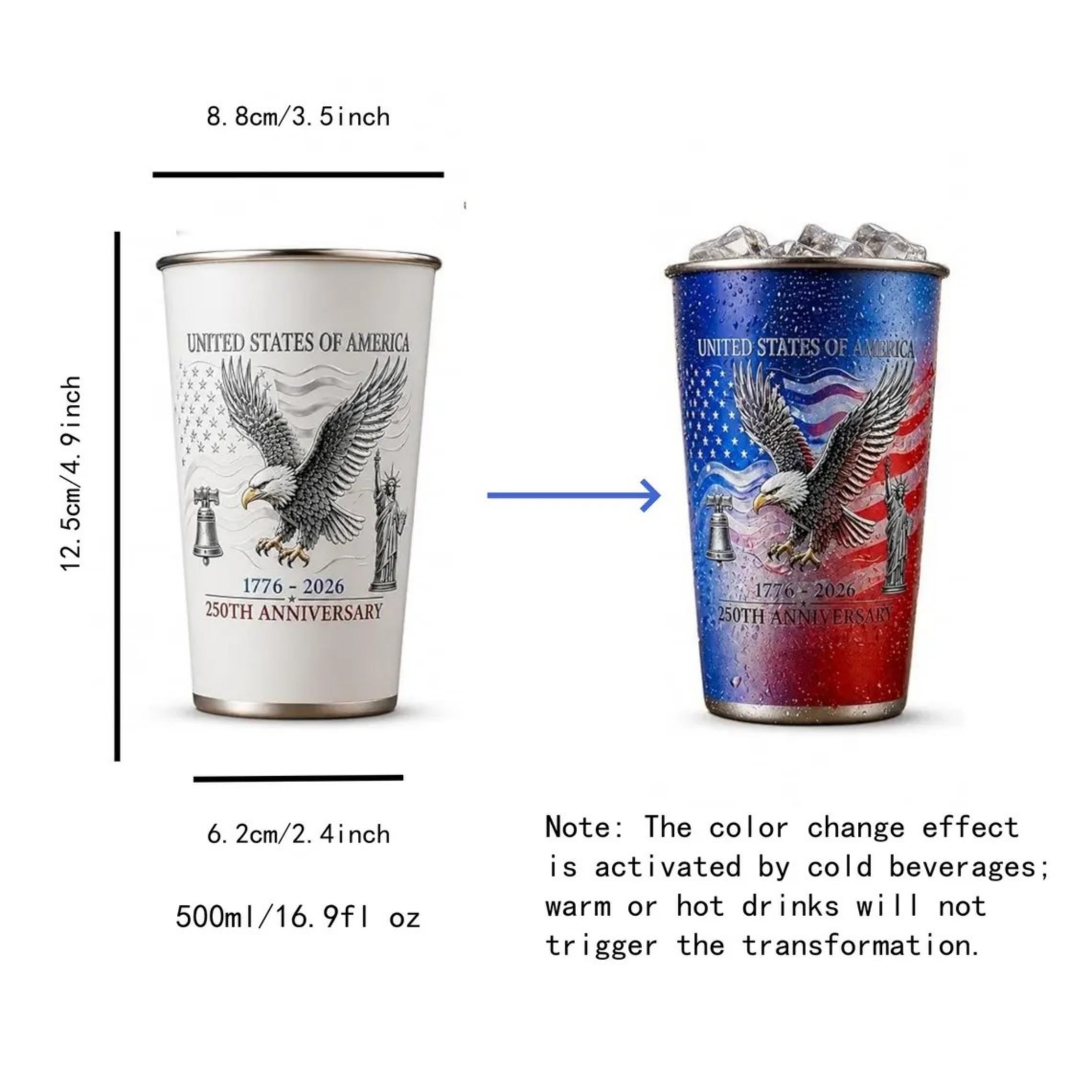 250th Anniversary Color Changing Tumbler