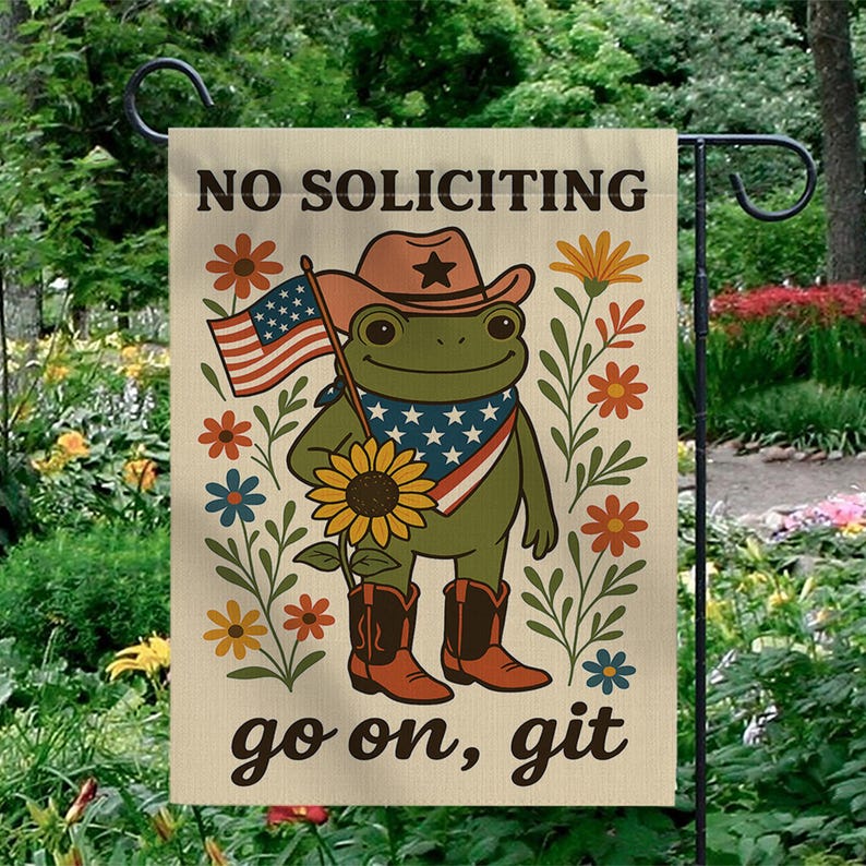🔥Funny No Soliciting Garden Flags