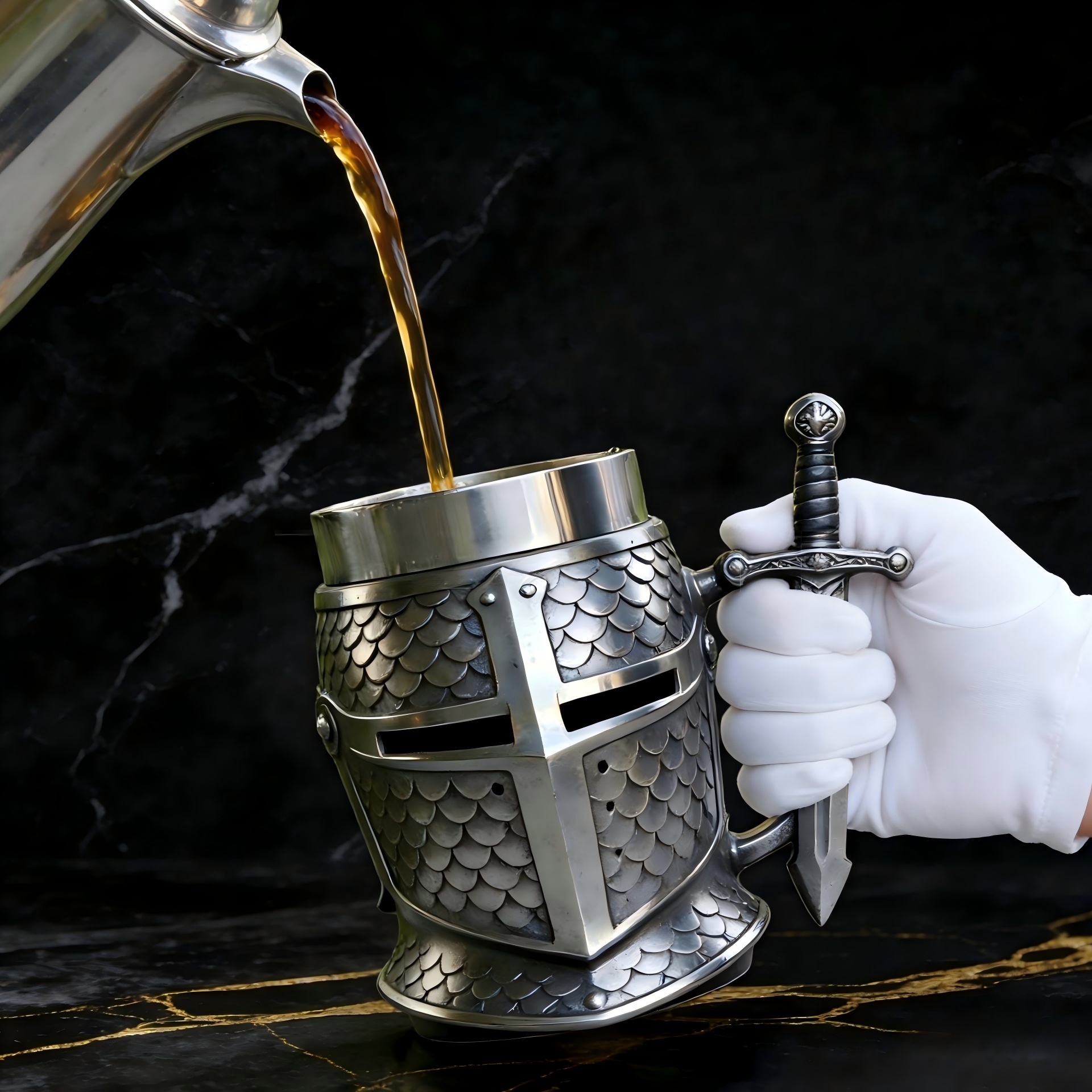 Knight's Helmet Tankard: Drink Like a Medieval Warrior