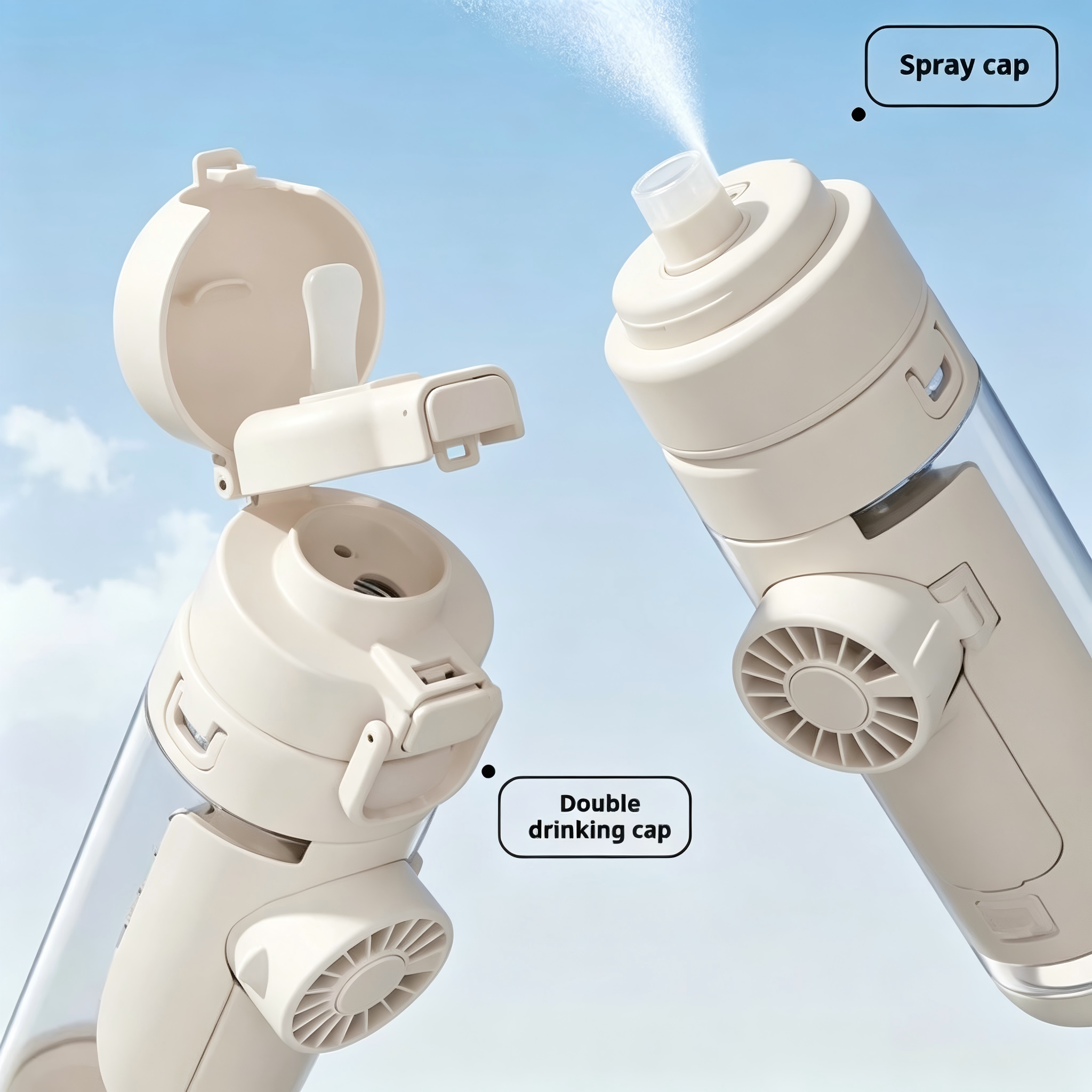 3-in-1 Cooling Fan Water Bottle