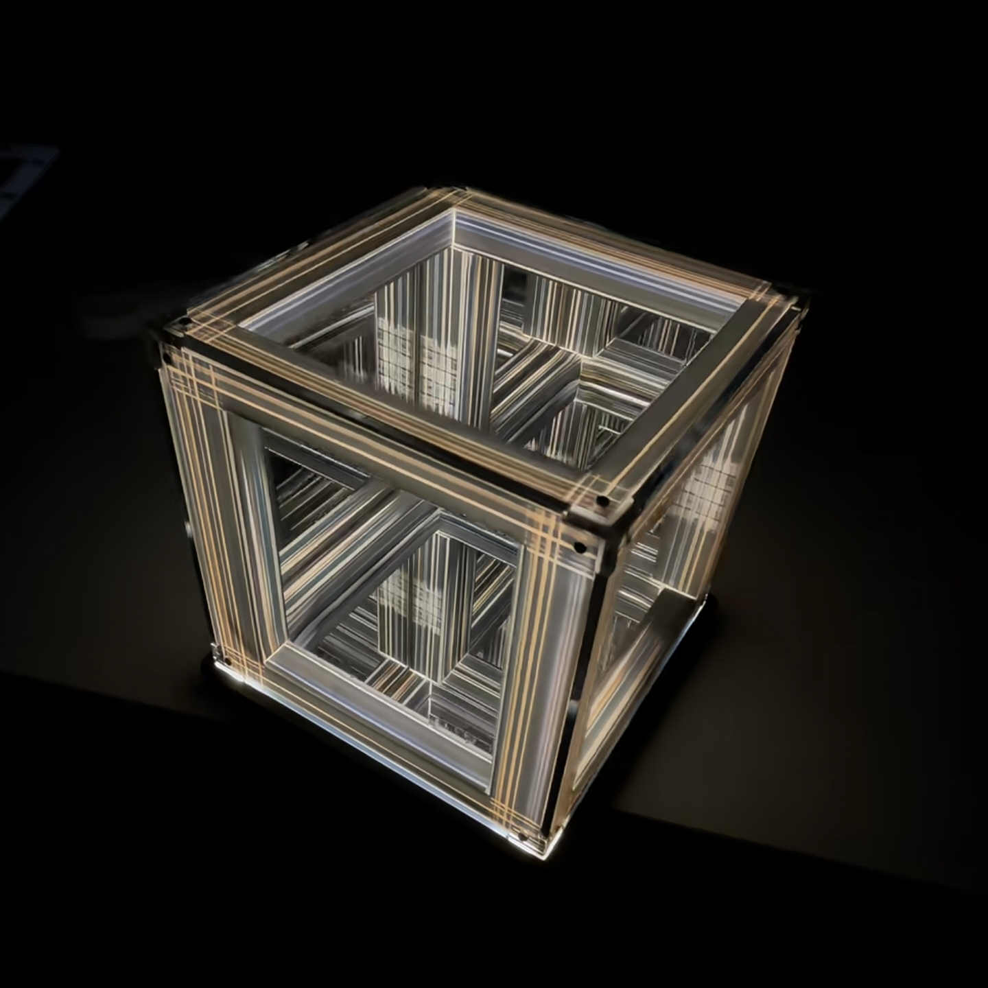 🔲Infinity Mirror Cube LED Table Lamp✨
