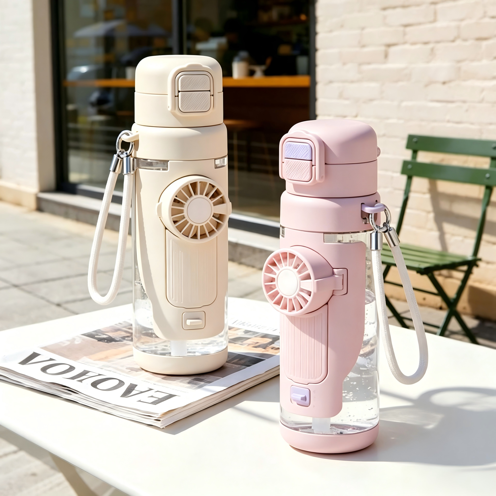 3-in-1 Cooling Fan Water Bottle