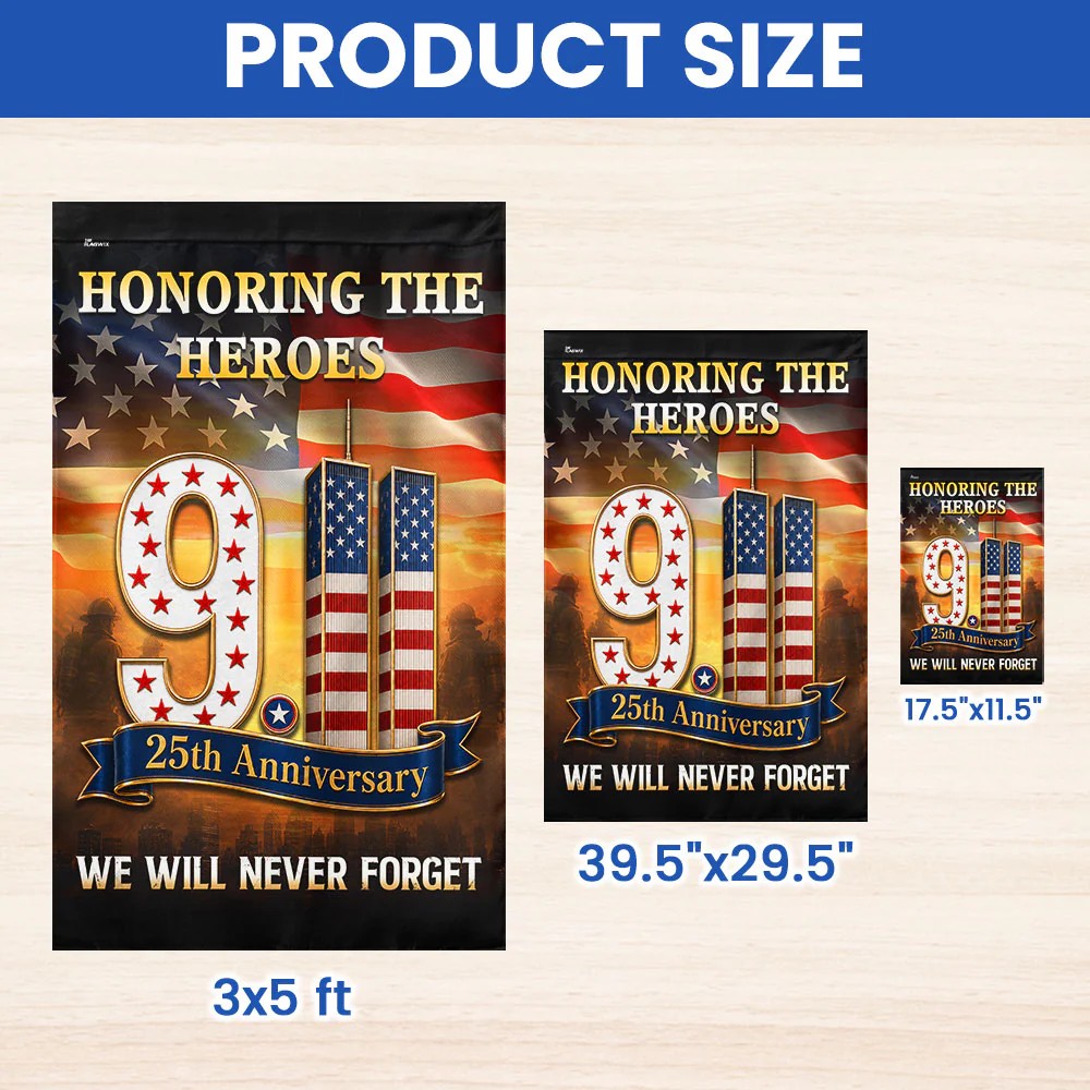 🇺🇸911 Patriot Day 25th Anniversary Double Sided Flag✨