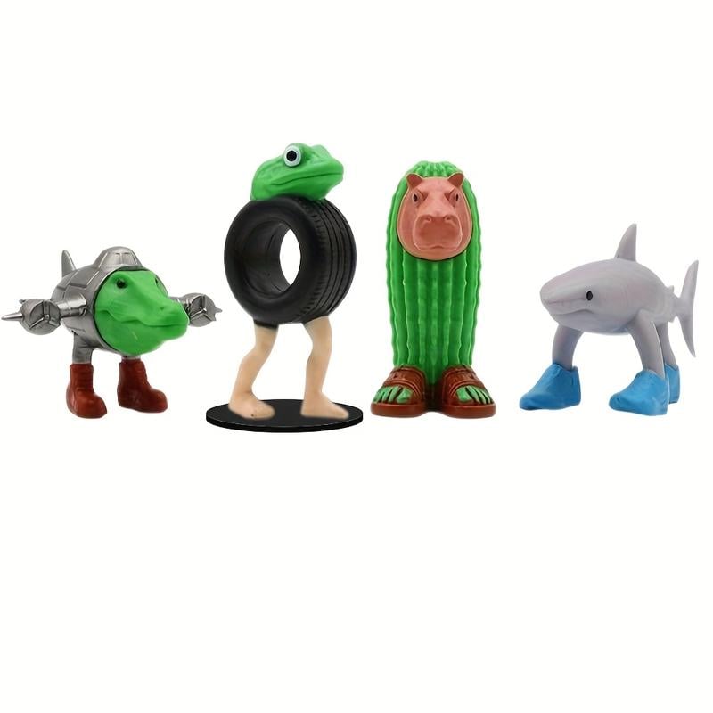 💥8pcs 1 Set Italian Brainrot Plastic Toy Action Figure